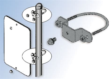 clamp on exterior metal sign brackets for square post|square pole sign mount.